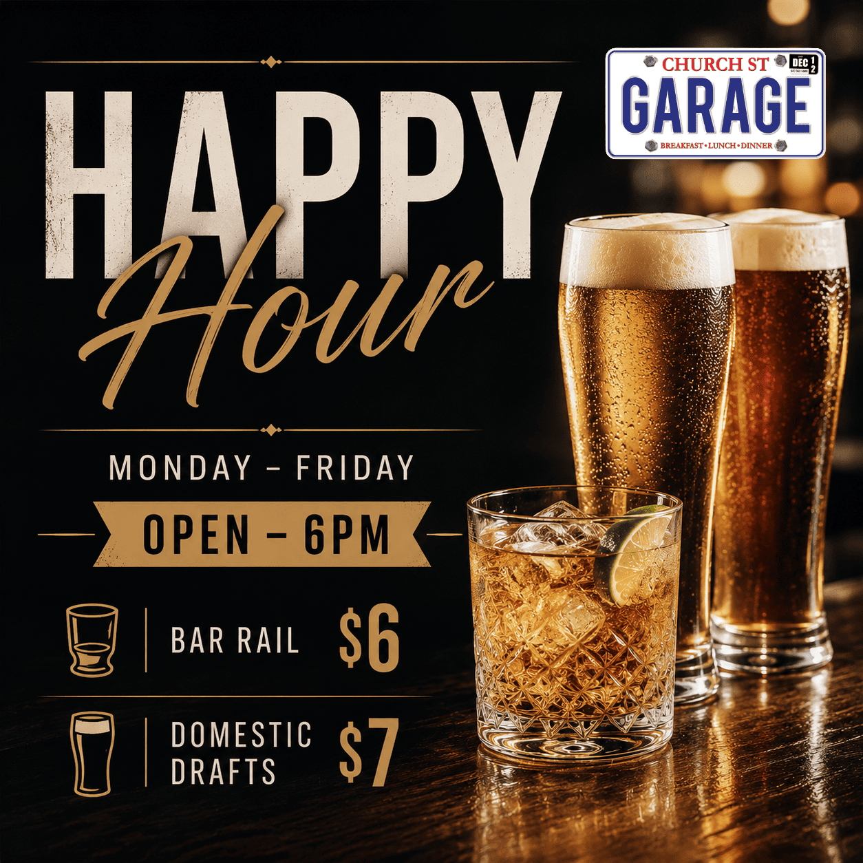 Weekday Happy Hour Special
